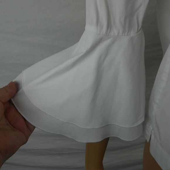 WHBM White House Black Market V Neck Bell Layered Sleeve Blouse Top Romantic 4 - Picture 5 of 11